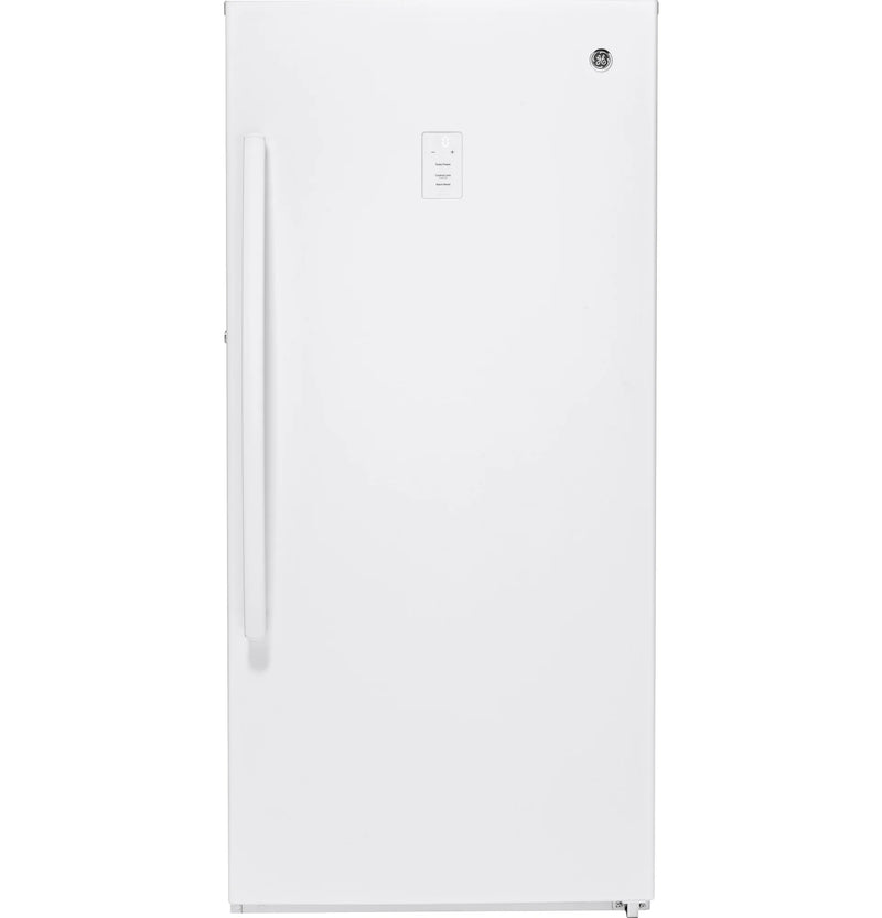 28.5” GE (14.1 Cu.Ft) Frost Free Upright Freezer (Energy Star) White