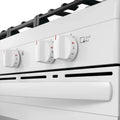 Frigidaire 30” (5.1 Cu.Ft) Gas Range Stove 5 Burner Quick Boil Cooktop with Even Bake technology and Steam Clean (White)