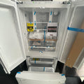 GE 33” (18.6 Cu.Ft) Counter Depth French Door Refrigerator (White) internal Water & Ice