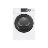 GE 24” (4.1 Cu.Ft) Vented Electric Dryer Stainless Steel Drum in White - ENERGY STAR