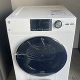 GE 24” (4.1 Cu.Ft) Vented Electric Dryer Stainless Steel Drum in White - ENERGY STAR