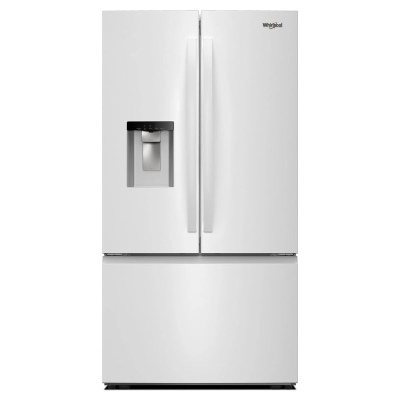 36” Whirlpool (29.5 Cu.Ft) White French Door Refrigerator with In-Door Water and Ice Maker Dispenser