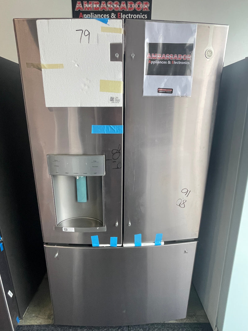 GE 36” (22.1 Cu.Ft) Counter Depth French Door Refrigerator With Exterior Water & Ice Dispenser