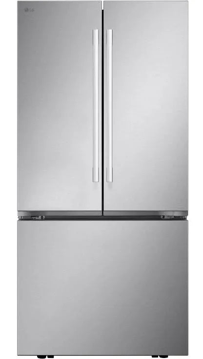 LG 33” (21 Cu.Ft) Counter-Depth French Door MAX Refrigerator with internal Ice Maker in Smudge-Resistant Stainless Steel - ENERGY STAR
