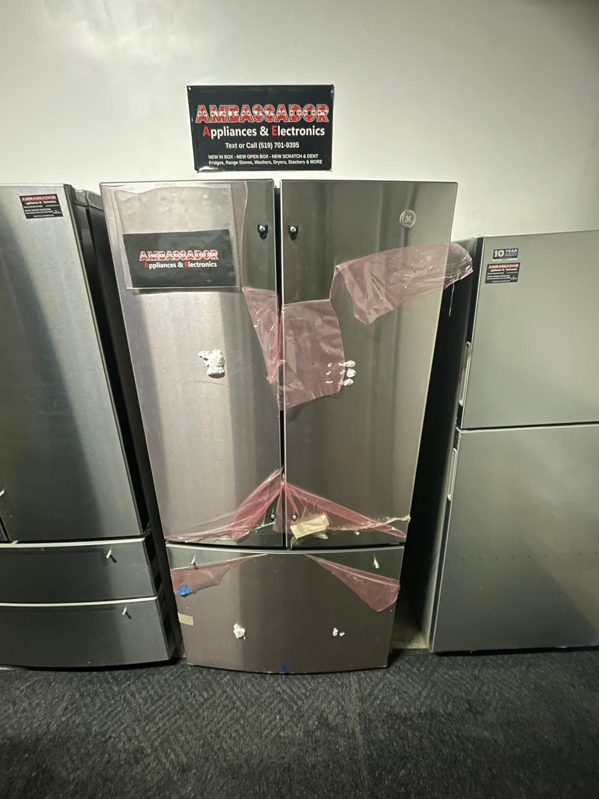 33” GE (24.7 Cu.Ft) French Door Refrigerator with Internal Water Dispenser and Icemaker in Fingerprint Resistant Stainless Steel - ENERGY STAR