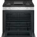 GE 30” (5.0 Cu.Ft) Gas Range Stove with Steam clean & Precise Simmer Burner Broil drawer Oven in Stainless Steel