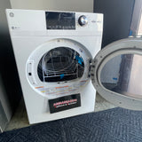 GE 24” (4.1 Cu.Ft) Vented Electric Dryer Stainless Steel Drum in White - ENERGY STAR