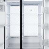 36” GE (28 Cu.Ft) Side by Side Refrigerator with Ice and Water Dispenser (Stainless Steel)
