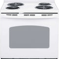 GE 30” (5.0 Cu.Ft) Electric Free Standing Coil Range Stove with 4 Burners (White)