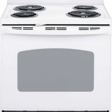 GE 30” (5.0 Cu.Ft) Electric Free Standing Coil Range Stove with 4 Burners (White)
