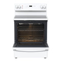 30” GE (5.0 Cu.Ft) Free Standing Electric Range Stove with Glass Top, Self-CleanOven and Storage Drawer (White)