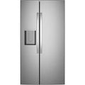 36” GE (28 Cu.Ft) Side by Side Refrigerator with Ice and Water Dispenser (Stainless Steel)