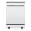 GE 24” Portable Dishwasher with Sanitize Cycle & Stainless Steel Tub (ENERGY STAR) 12 Place Settings