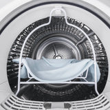 GE 24” (4.1 Cu.Ft) Vented Electric Dryer Stainless Steel Drum in White - ENERGY STAR