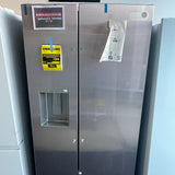 36” GE (28 Cu.Ft) Side by Side Refrigerator with Ice and Water Dispenser (Stainless Steel)