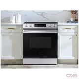 30” Samsung (6.3 Cu.Ft) Electric Slide-in Range Stove with Fan Convection Oven - Wi-Fi Connectivity (Stainless Steel) 5 Elements