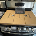 GE 30” (5.0 Cu.Ft) Gas Range Stove with Steam clean & Precise Simmer Burner Broil drawer Oven in Stainless Steel