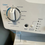 27” GE Electric 4.4 Cu.Ft (I.E.C) Washer and 5.9 Cu.Ft Dryer Laundry Centre (White)