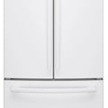 GE 33” (18.6 Cu.Ft) Counter Depth French Door Refrigerator (White) internal Water & Ice