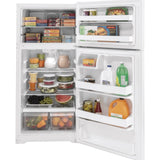 28” GE (15.6 Cu.Ft) Top Freezer Refrigerator (White)