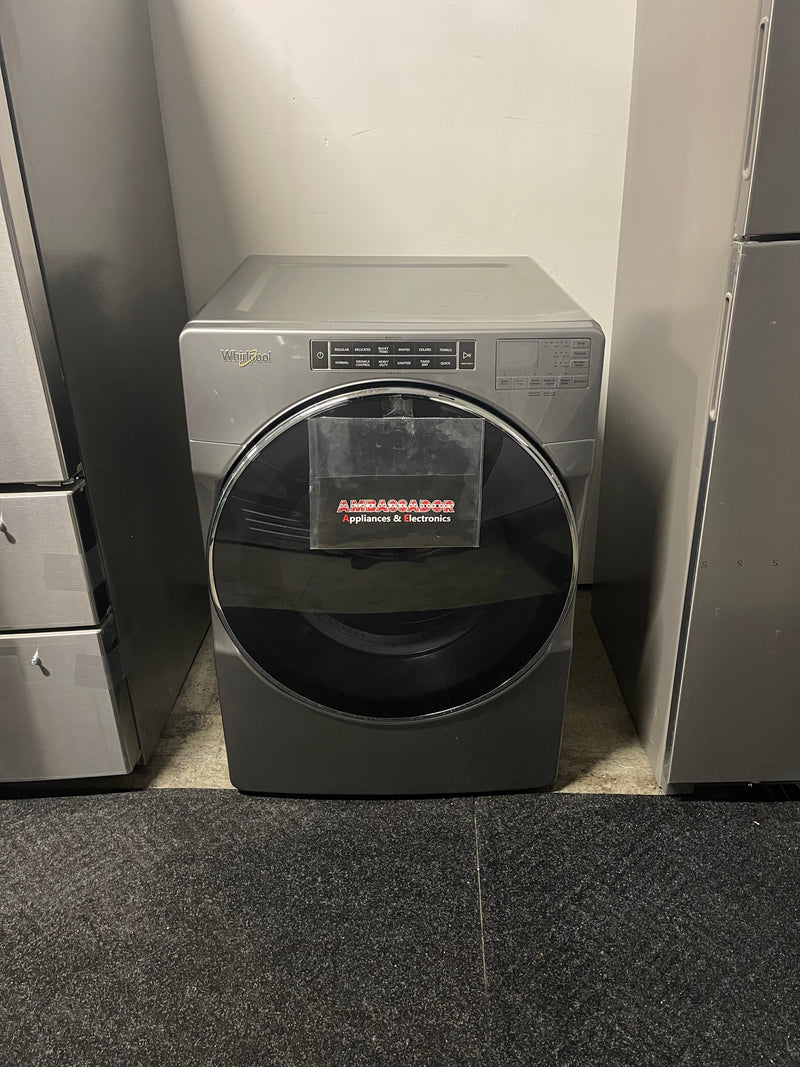 27” Whirlpool (7.4 Cu.Ft) Stackable Electric Vented Dryer with Moisture Sensing, Steam & Energy Star - Chrome Shadow