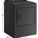 Whirlpool 29” (7.0 Cu.Ft) Electric Vented Dryer (Volcano Black) Steam