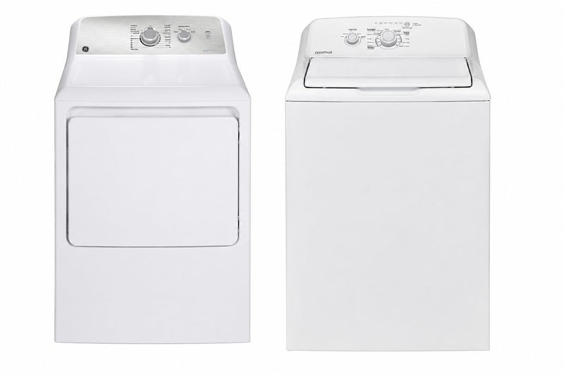 27” Top Load Moffat Washer & GE Dryer Set (White)