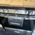 GE 30” (5.0 Cu.Ft) Gas Range Stove with Steam clean & Precise Simmer Burner Broil drawer Oven in Stainless Steel