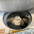 27” GE Electric 4.4 Cu.Ft (I.E.C) Washer and 5.9 Cu.Ft Dryer Laundry Centre (White)