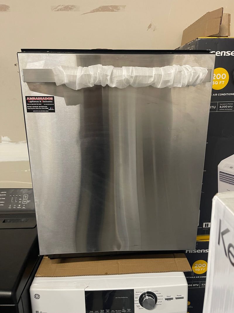 GE 24” Top Control Dishwasher with Sanitize Cycle (Stainless Steel)