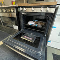 GE 30” (5.0 Cu.Ft) Gas Range Stove with Steam clean & Precise Simmer Burner Broil drawer Oven in Stainless Steel