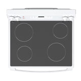 30” GE (5.0 Cu.Ft) Free Standing Electric Range Stove with Glass Top, Self-CleanOven and Storage Drawer (White)