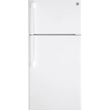28” GE (15.6 Cu.Ft) Top Freezer Refrigerator (White)