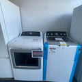27” GE Top Load Washer (4.9 Cu.Ft) & Electronic Dryer (7.2 Cu.Ft) Set in White