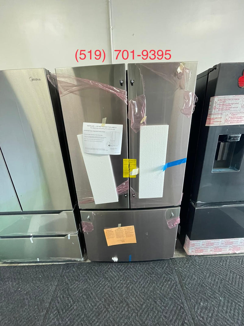 GE 36” (27 Cu.Ft) Fingerprint Resistant Stainless Steel French Door Refrigerator (Internal Water & Ice Dispenser)