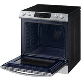 30” Samsung (6.3 Cu.Ft) Electric Slide-in Range Stove with Fan Convection Oven - Wi-Fi Connectivity (Stainless Steel) 5 Elements