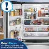 GE 36” (27 Cu.Ft) Fingerprint Resistant Stainless Steel French Door Refrigerator (Internal Water & Ice Dispenser)
