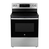 30” GE (5.0 Cu.Ft) Electric Convection Range Stove with No-Preheat Air Fry & Self Clean (Stainless Steel)