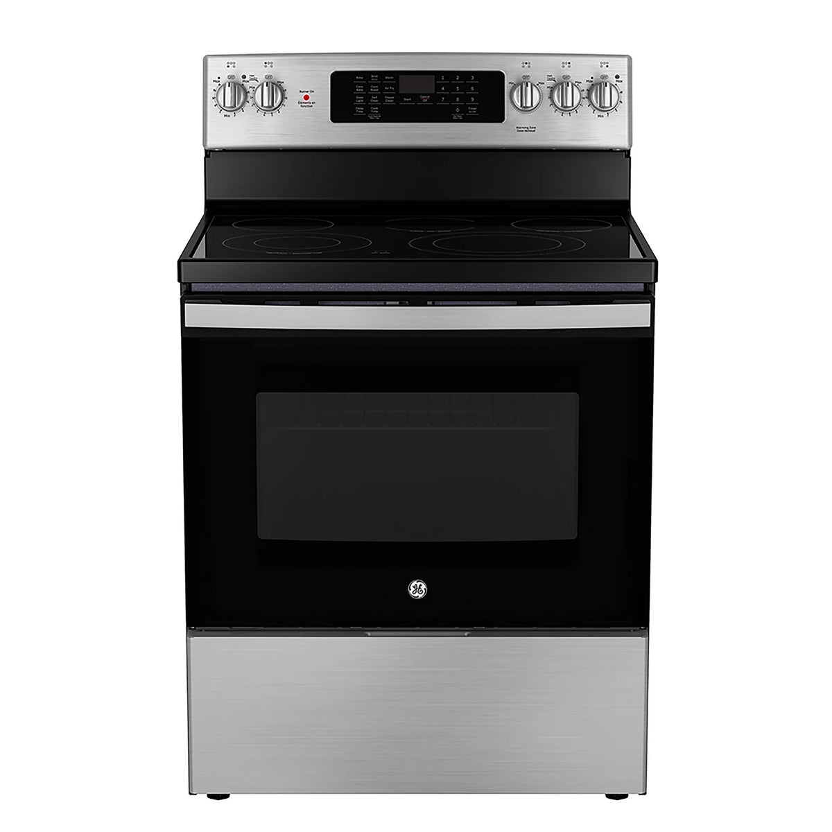 30” GE (5.0 Cu.Ft) Electric Convection Range Stove with No-Preheat Air Fry & Self Clean (Stainless Steel)