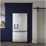 GE 36” (22.1 Cu.Ft) Counter Depth French Door Refrigerator With Exterior Water & Ice Dispenser