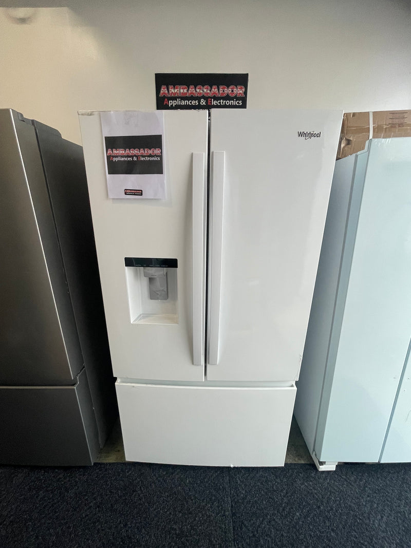 36” Whirlpool (29.5 Cu.Ft) White French Door Refrigerator with In-Door Water and Ice Maker Dispenser