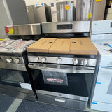 GE 30” (5.0 Cu.Ft) Gas Range Stove with Steam clean & Precise Simmer Burner Broil drawer Oven in Stainless Steel