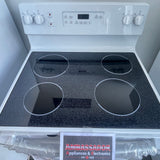 30” GE (5.0 Cu.Ft) Free Standing Electric Range Stove with Glass Top, Self-CleanOven and Storage Drawer (White)