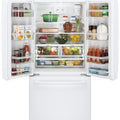 GE 33” (18.6 Cu.Ft) Counter Depth French Door Refrigerator (White) internal Water & Ice
