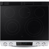 30” Samsung (6.3 Cu.Ft) Electric Slide-in Range Stove with Fan Convection Oven - Wi-Fi Connectivity (Stainless Steel) 5 Elements