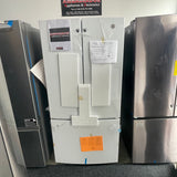 GE 33” (18.6 Cu.Ft) Counter Depth French Door Refrigerator (White) internal Water & Ice