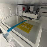 GE 33” (18.6 Cu.Ft) Counter Depth French Door Refrigerator (White) internal Water & Ice