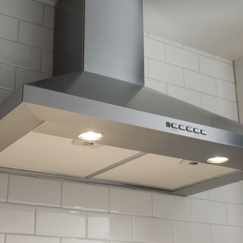 GE 30” Convertible Wall Mount Range Hood in Stainless Steel (350 CFM)
